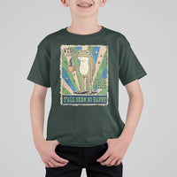 Vintage Frog Drinking Coffee Sarcastic Meme T Shirt For Kid Wish I Lacked Critical Thinking Skills You All Seem So Happy