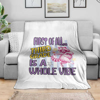 Cute Raccoon 3rd Grade Student Teacher Preppy Style Throw Blanket First of All Third Grade Is A Whole Vibe Back To School