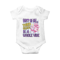 Cute Raccoon 3rd Grade Student Teacher Preppy Style Baby Onesie First of All Third Grade Is A Whole Vibe Back To School