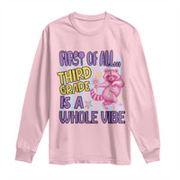 Cute Raccoon 3rd Grade Student Teacher Preppy Style Long Sleeve Shirt First of All Third Grade Is A Whole Vibe Back To School