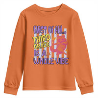 Cute Raccoon 3rd Grade Student Teacher Preppy Style Youth Sweatshirt First of All Third Grade Is A Whole Vibe Back To School