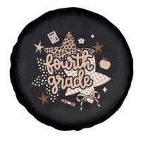 Fourth Grade Leopard Checkered Star Coquette Spare Tire Cover Cute 4th Grade Girl Back to School Gift