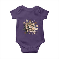 Fourth Grade Leopard Checkered Star Coquette Baby Onesie Cute 4th Grade Girl Back to School Gift