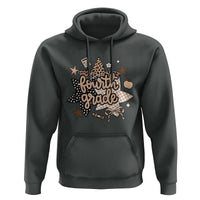 Fourth Grade Leopard Checkered Star Coquette Hoodie Cute 4th Grade Girl Back to School Gift
