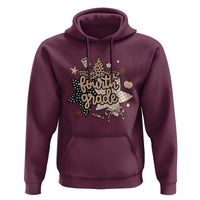 Fourth Grade Leopard Checkered Star Coquette Hoodie Cute 4th Grade Girl Back to School Gift