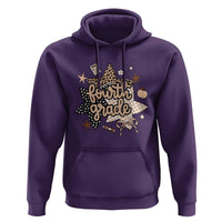 Fourth Grade Leopard Checkered Star Coquette Hoodie Cute 4th Grade Girl Back to School Gift