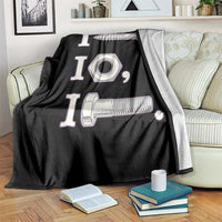 Funny Handyman Mechanic Adult Humor Throw Blanket I Screw I Nut I Bolt Rebus Hardware Innuendo Offensive Joke