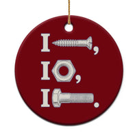Funny Handyman Mechanic Adult Humor Ceramic Ornament I Screw I Nut I Bolt Rebus Hardware Innuendo Offensive Joke