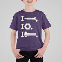 Funny Handyman Mechanic Adult Humor T Shirt For Kid I Screw I Nut I Bolt Rebus Hardware Innuendo Offensive Joke