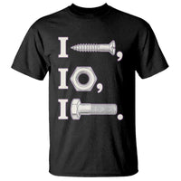 Funny Handyman Mechanic Adult Humor T Shirt I Screw I Nut I Bolt Rebus Hardware Innuendo Offensive Joke