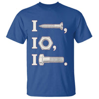 Funny Handyman Mechanic Adult Humor T Shirt I Screw I Nut I Bolt Rebus Hardware Innuendo Offensive Joke