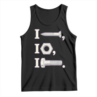 Funny Handyman Mechanic Adult Humor Tank Top I Screw I Nut I Bolt Rebus Hardware Innuendo Offensive Joke