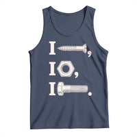 Funny Handyman Mechanic Adult Humor Tank Top I Screw I Nut I Bolt Rebus Hardware Innuendo Offensive Joke