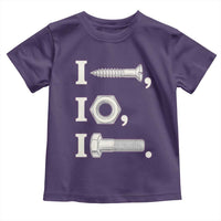 Funny Handyman Mechanic Adult Humor Toddler T Shirt I Screw I Nut I Bolt Rebus Hardware Innuendo Offensive Joke