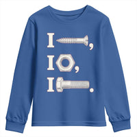 Funny Handyman Mechanic Adult Humor Youth Sweatshirt I Screw I Nut I Bolt Rebus Hardware Innuendo Offensive Joke