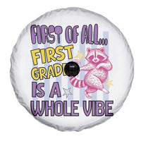 Cute Raccoon 1st Grade Student Teacher Preppy Style Spare Tire Cover First of All First Grade Is A Whole Vibe Back To School