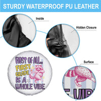Cute Raccoon 1st Grade Student Teacher Preppy Style Spare Tire Cover First of All First Grade Is A Whole Vibe Back To School