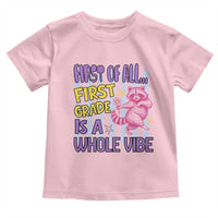 Cute Raccoon 1st Grade Student Teacher Preppy Style Toddler T Shirt First of All First Grade Is A Whole Vibe Back To School