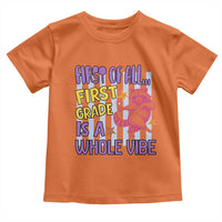 Cute Raccoon 1st Grade Student Teacher Preppy Style Toddler T Shirt First of All First Grade Is A Whole Vibe Back To School