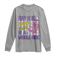 Cute Raccoon 2nd Grade Student Teacher Preppy Style Long Sleeve Shirt First of All Second Grade Is A Whole Vibe Back To School