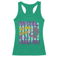 Cute Raccoon 2nd Grade Student Teacher Preppy Style Racerback Tank Top First of All Second Grade Is A Whole Vibe Back To School