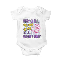 Cute Raccoon 4th Grade Student Teacher Preppy Style Baby Onesie First of All Fourth Grade Is A Whole Vibe Back To School