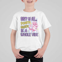 Cute Raccoon 4th Grade Student Teacher Preppy Style T Shirt For Kid First of All Fourth Grade Is A Whole Vibe Back To School