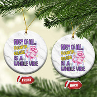 Cute Raccoon 4th Grade Student Teacher Preppy Style Ceramic Ornament First of All Fourth Grade Is A Whole Vibe Back To School