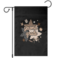 Second Grade Leopard Checkered Star Coquette Garden Flag Cute 2nd Grade Girl Back to School Gift