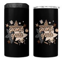 Second Grade Leopard Checkered Star Coquette 4 in 1 Can Cooler Tumbler Cute 2nd Grade Girl Back to School Gift