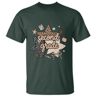 Second Grade Leopard Checkered Star Coquette T Shirt Cute 2nd Grade Girl Back to School Gift