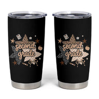 Second Grade Leopard Checkered Star Coquette Tumbler Cup Cute 2nd Grade Girl Back to School Gift