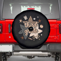 Third Grade Leopard Checkered Star Coquette Spare Tire Cover Cute 3rd Grade Girl Back to School Gift