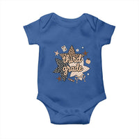 Third Grade Leopard Checkered Star Coquette Baby Onesie Cute 3rd Grade Girl Back to School Gift