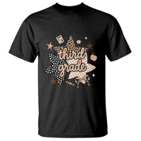 Third Grade Leopard Checkered Star Coquette T Shirt Cute 3rd Grade Girl Back to School Gift