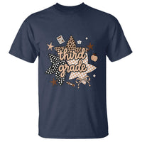 Third Grade Leopard Checkered Star Coquette T Shirt Cute 3rd Grade Girl Back to School Gift