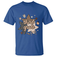 Third Grade Leopard Checkered Star Coquette T Shirt Cute 3rd Grade Girl Back to School Gift