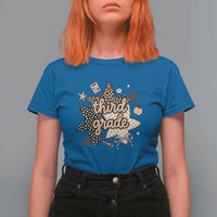 Third Grade Leopard Checkered Star Coquette T Shirt For Women Cute 3rd Grade Girl Back to School Gift