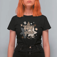 Fifth Grade Leopard Checkered Star Coquette T Shirt For Women Cute 5th Grade Girl Back to School Gift