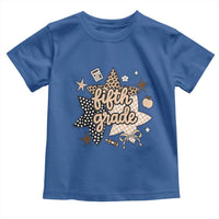 Fifth Grade Leopard Checkered Star Coquette Toddler T Shirt Cute 5th Grade Girl Back to School Gift