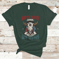 Native American T Shirt Native Blood Runs Through My Veins Proud - Wonder Print Shop