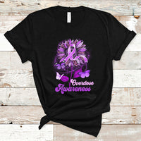 Overdose Awareness T Shirt Sunflower Purple Overdose Prevention - Wonder Print Shop