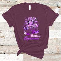 Overdose Awareness T Shirt Sunflower Purple Overdose Prevention - Wonder Print Shop
