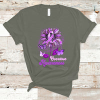 Overdose Awareness T Shirt Sunflower Purple Overdose Prevention - Wonder Print Shop