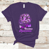 Overdose Awareness T Shirt Sunflower Purple Overdose Prevention - Wonder Print Shop