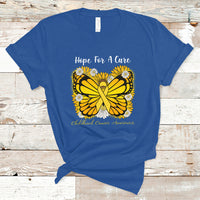 Childhood Cancer Awareness T Shirt Hope For A Cure Butterfly Flower - Wonder Print Shop