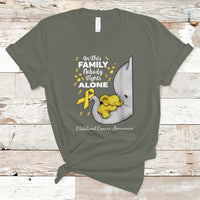 Childhood Cancer Awareness T Shirt In This Family Nobody Fights Alone Elephant - Wonder Print Shop