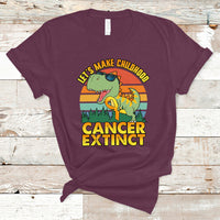Childhood Cancer Awareness T Shirt Make Extinct Dinosaur Pediatric Cancer - Wonder Print Shop