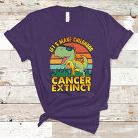 Childhood Cancer Awareness T Shirt Make Extinct Dinosaur Pediatric Cancer - Wonder Print Shop