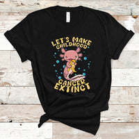 Childhood Cancer Awareness T Shirt Make Extinct Axolotl Pediatric Cancer - Wonder Print Shop